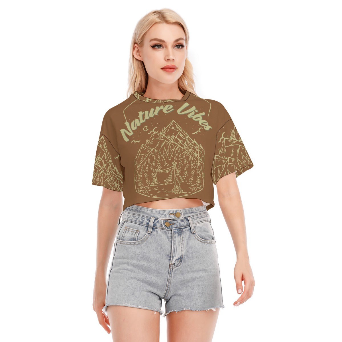 Natural Vibes Women's Cropped T-shirt | 190GSM Cotton