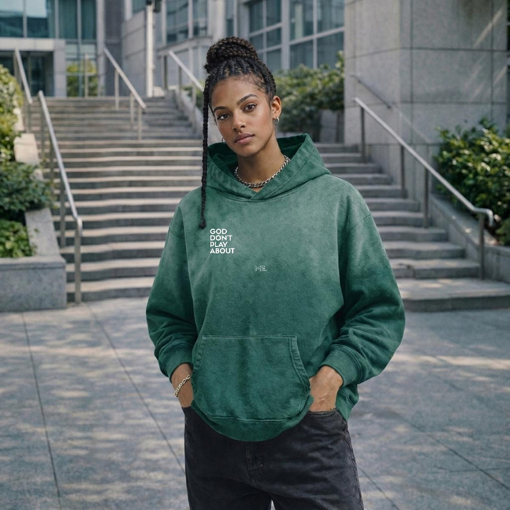 LV Me Vintage Wash Pullover Hoodie|420GSM DTF