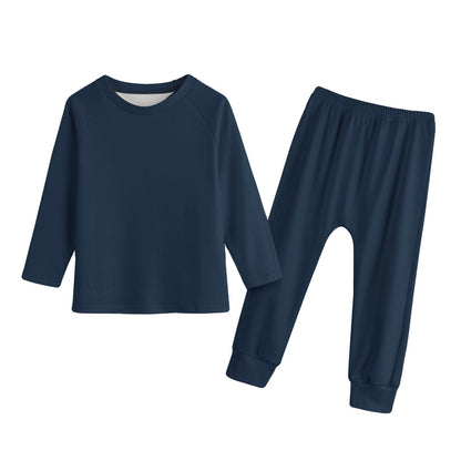 Sweat Navy Kid's Knitted Fleece Set