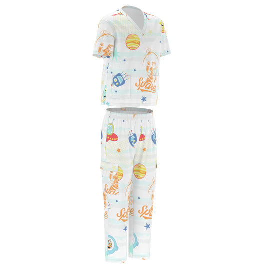 Scrub Space Unisex Scrub Set With Six Pocket