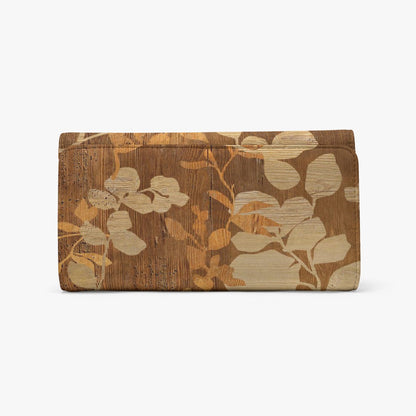 Wood Leaves Foldable Wallet