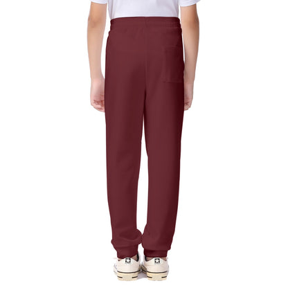 School Burgundy Bottoms Kid's Casual Pants