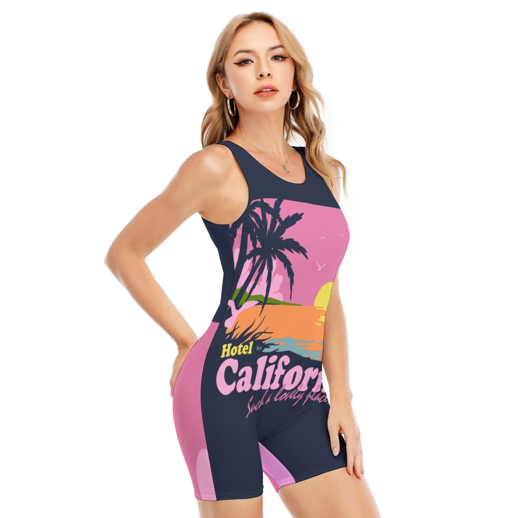 Hotel California Women's Sleeveless One-piece Swimsuit