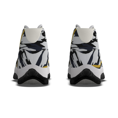 Gold Streak Men's High Top Basketball Shoes