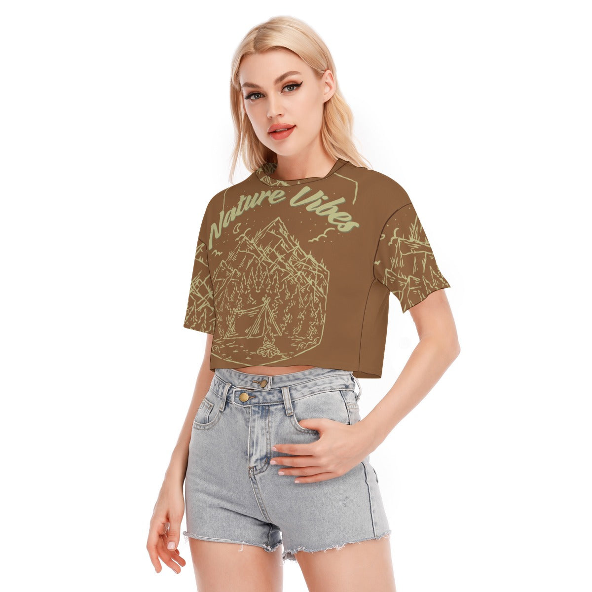 Natural Vibes Women's Cropped T-shirt | 190GSM Cotton