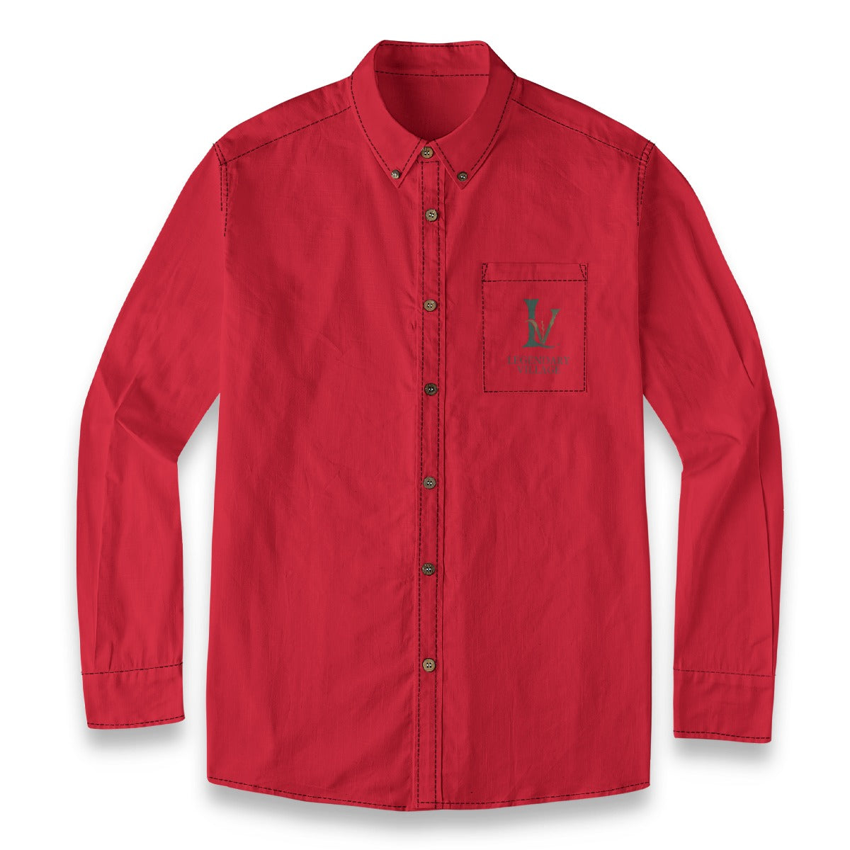 Rugged Touch logo Men's Cotton Long Sleeve Shirt