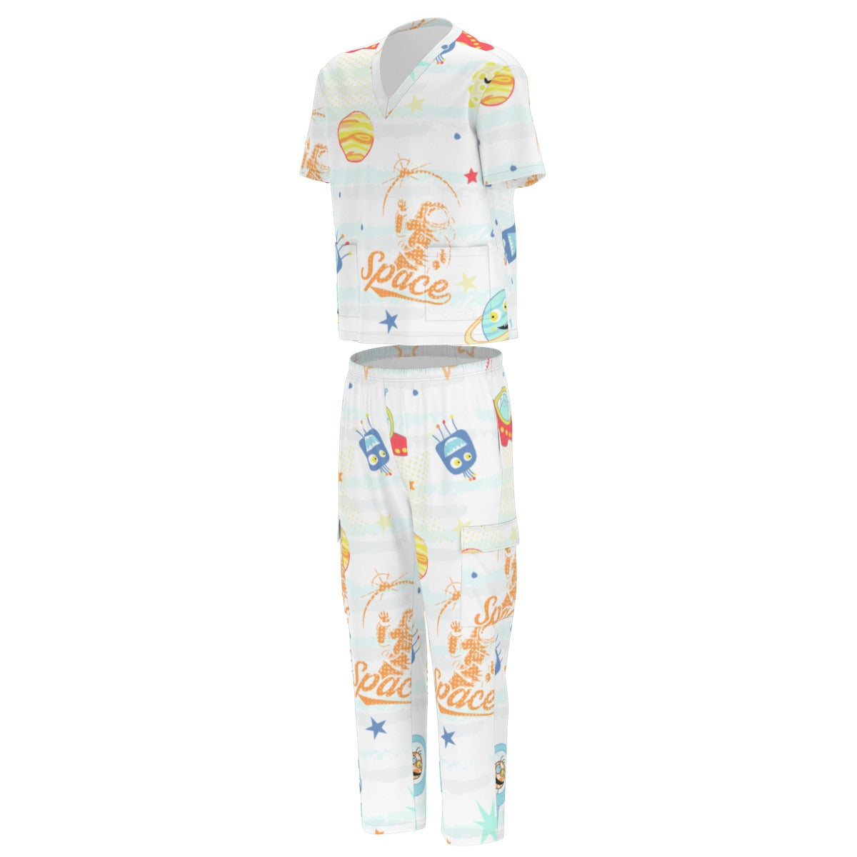 Scrub Space Unisex Scrub Set With Six Pocket