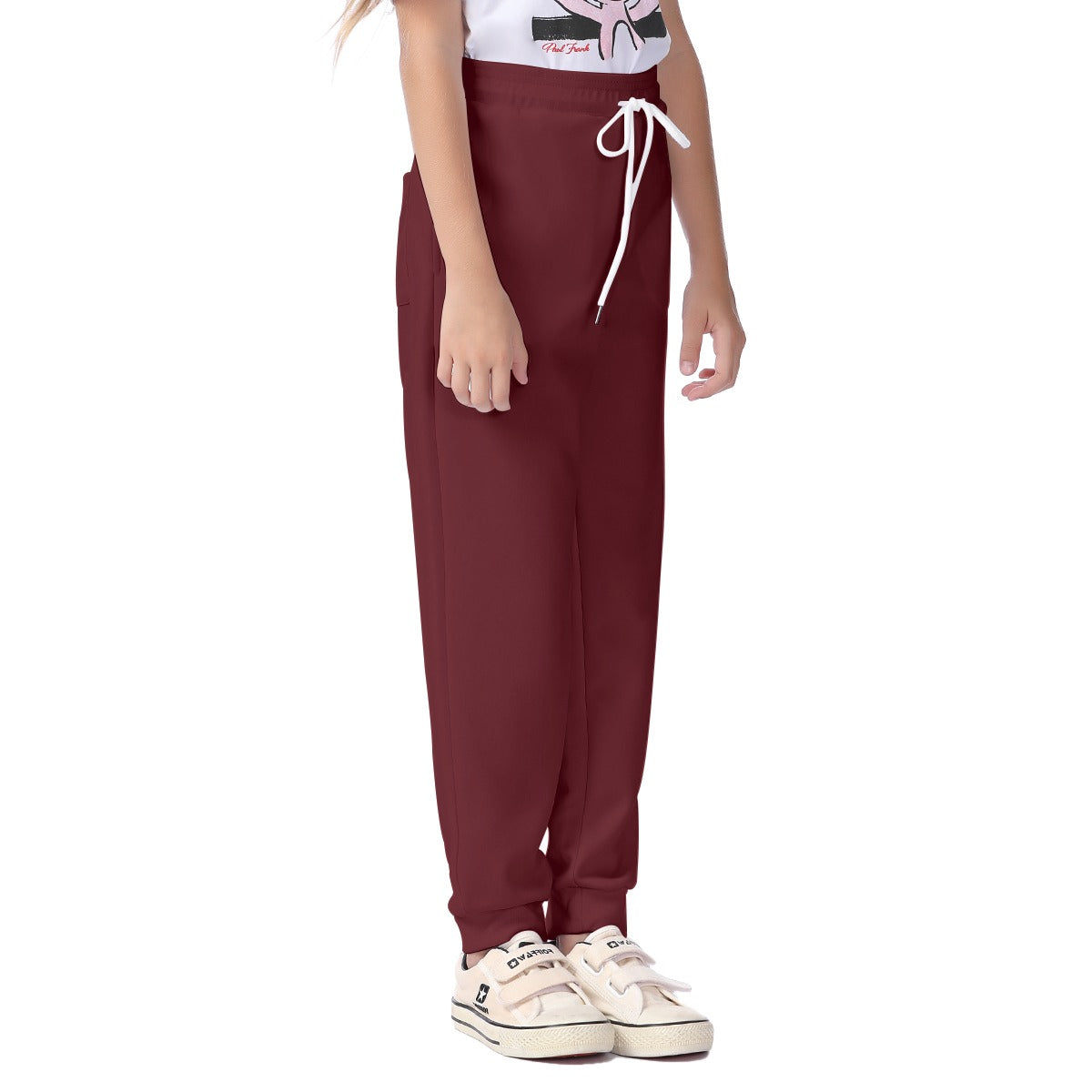 School Burgundy Bottoms Kid's Casual Pants