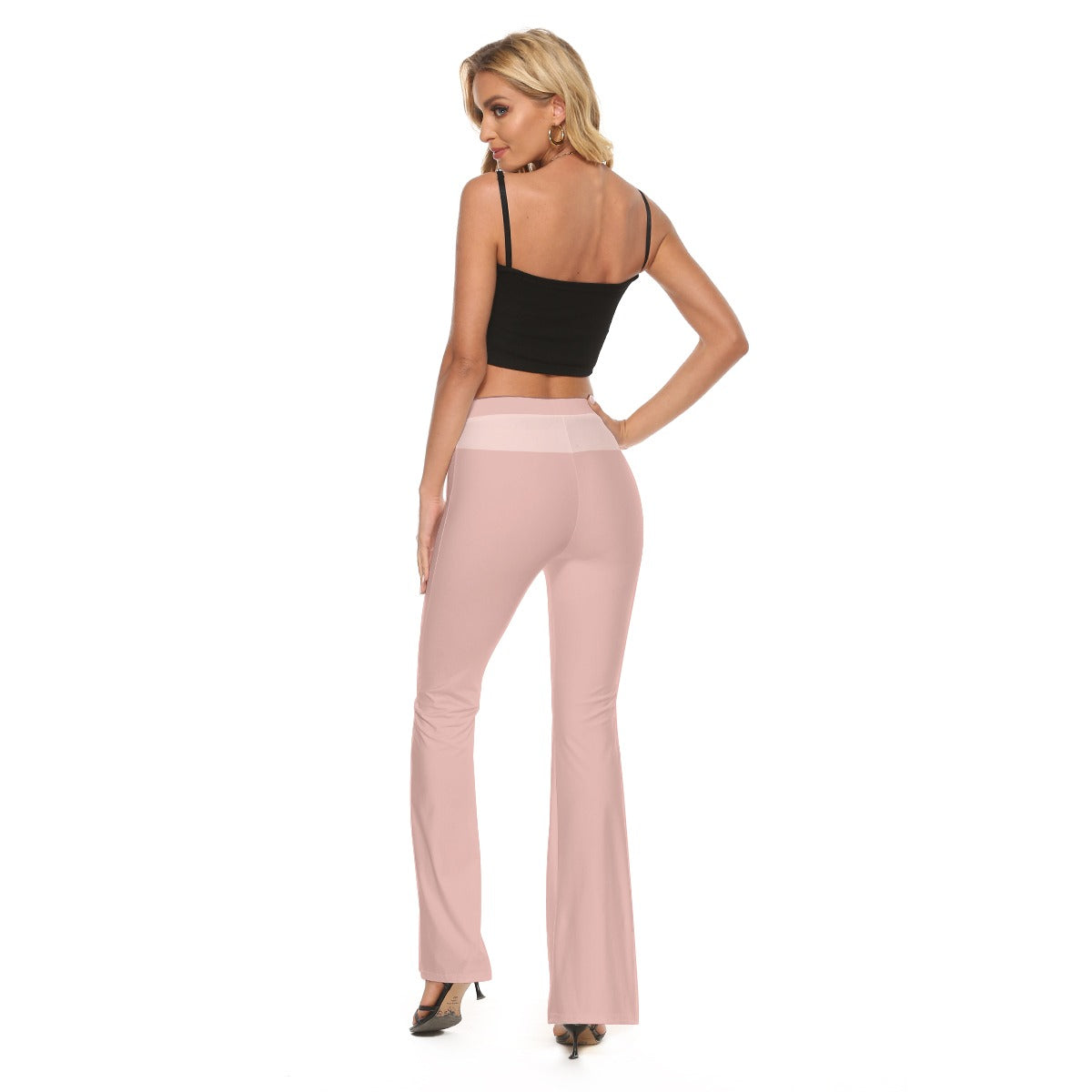 Pink Flare Women's Skinny Flare Pants