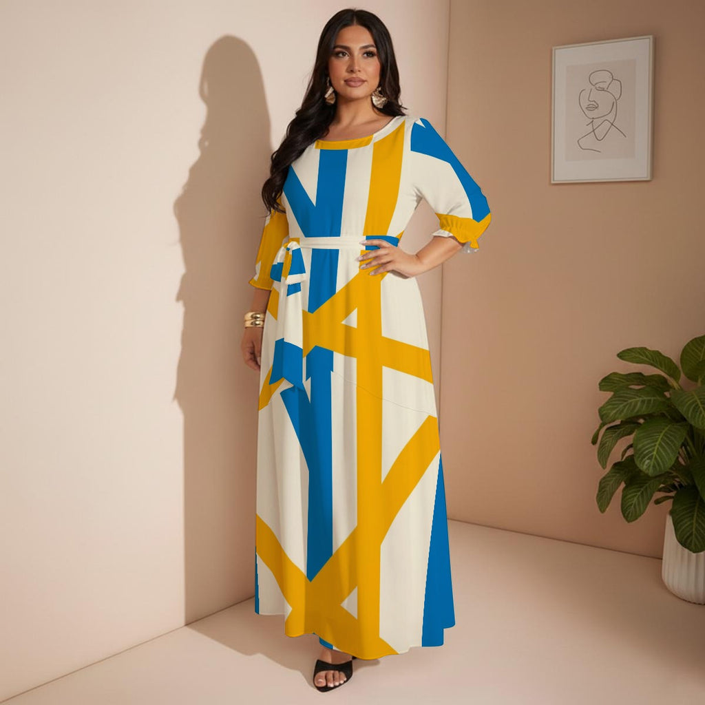 Classy but Sassy Women's Belted Maxi Dress