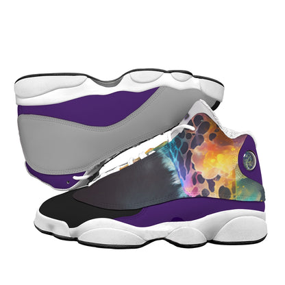 Men's "Purple Passion" Curved Basketball Shoes With Thick Soles