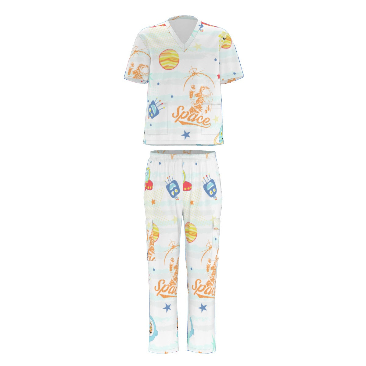 Scrub Space Unisex Scrub Set With Six Pocket