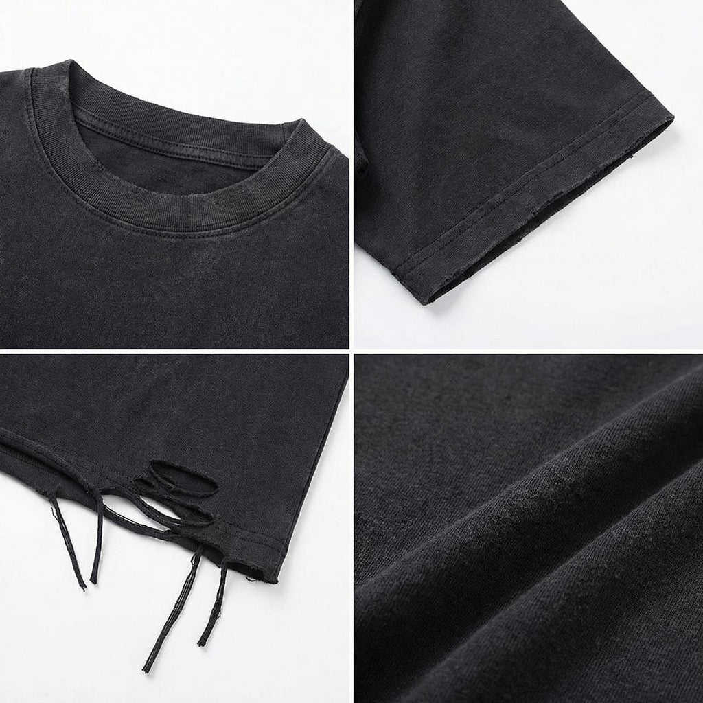 Untouchable Men’s Distressed Washed Oversized T-Shirt
