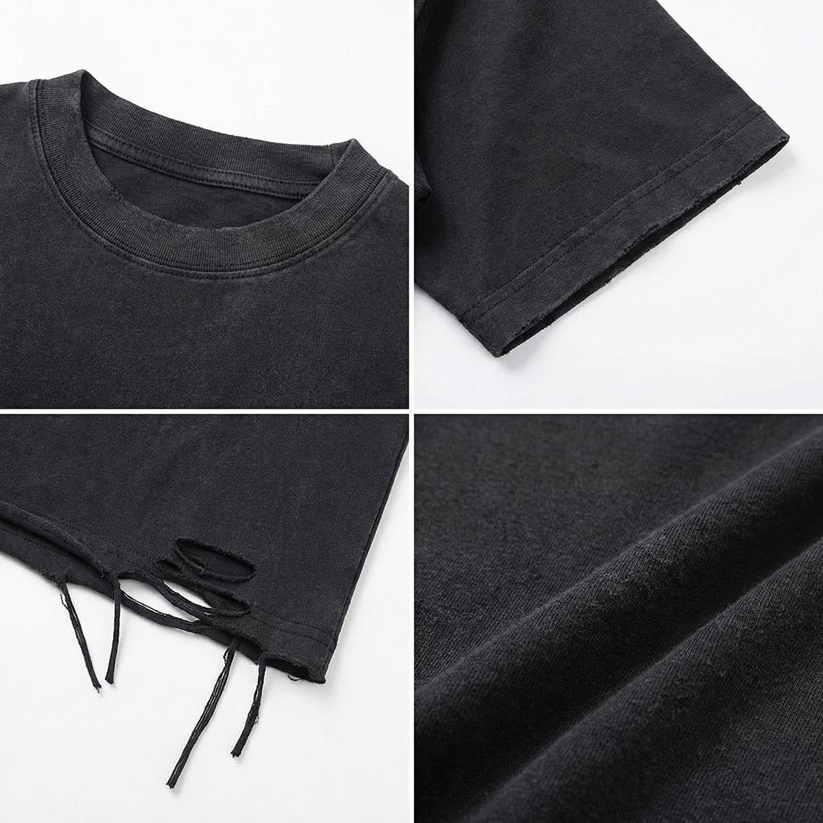 Untouchable Men’s Distressed Washed Oversized T-Shirt