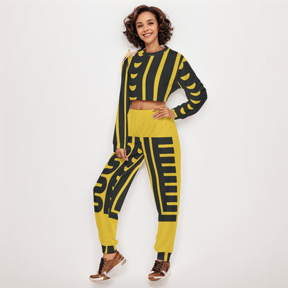 Villager Women's Crop Sweatshirt Suit