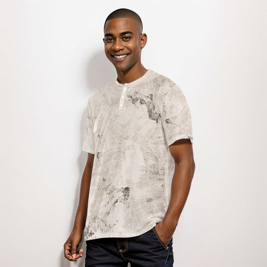 Sand Men's Short Sleeve T-shirt With Button Closure