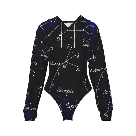 What's your sign? Women's Raglan Sleeve Hooded Bodysuit