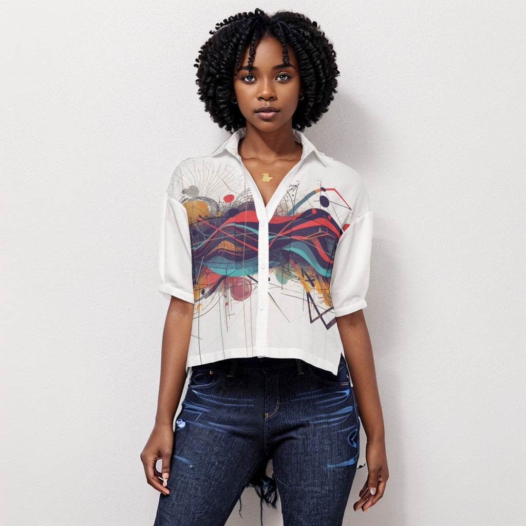LV Signature Women's V-neck Blouse