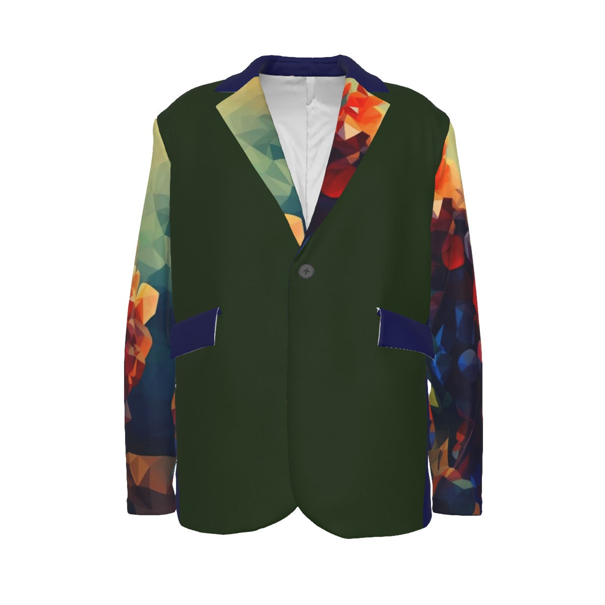 Floral Gentleman Men's Casual Flat Lapel Collar Blazer | 245GSM Cotton