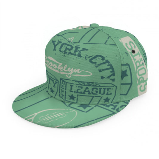 NYC League Baseball Cap With Flat Brim