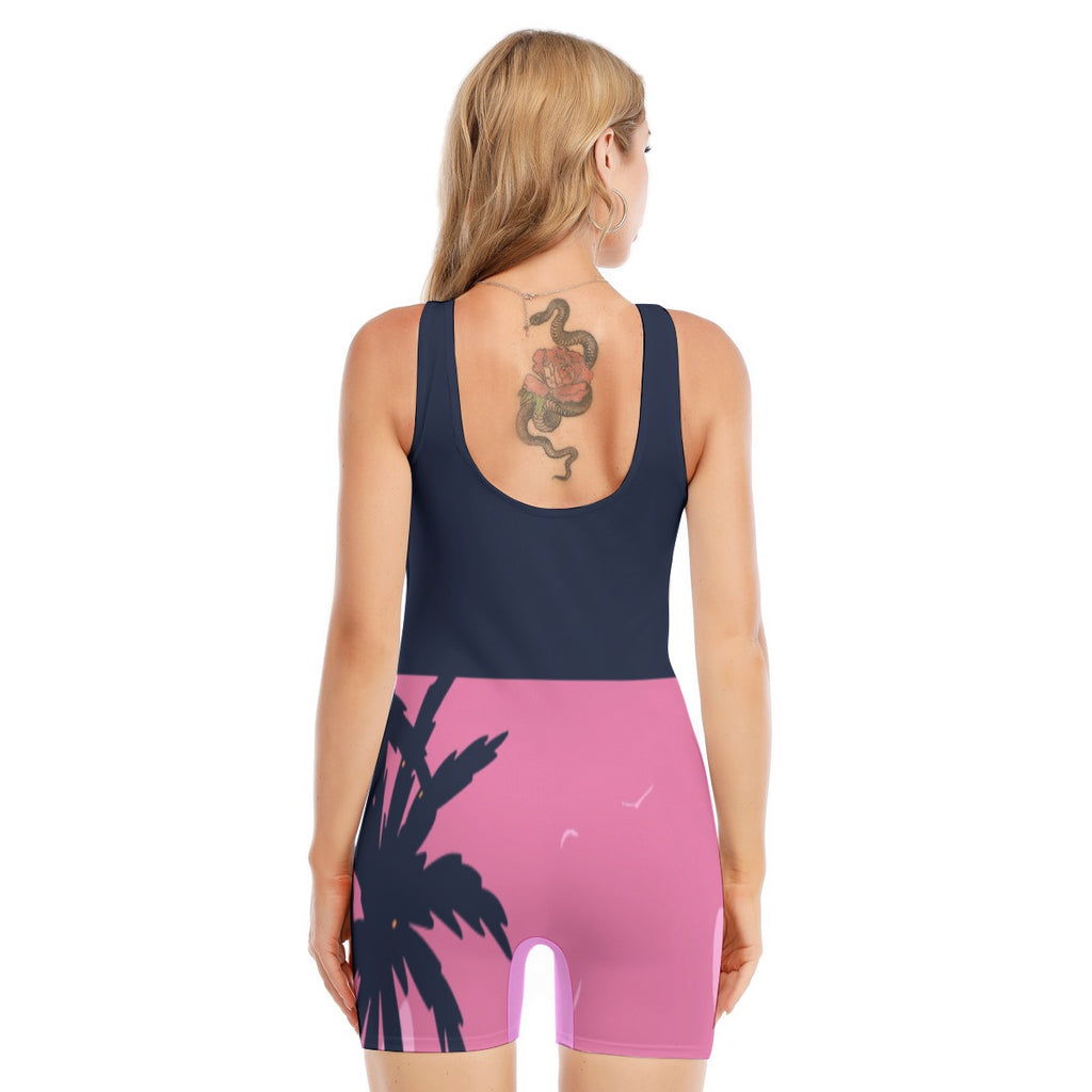 Hotel California Women's Sleeveless One-piece Swimsuit