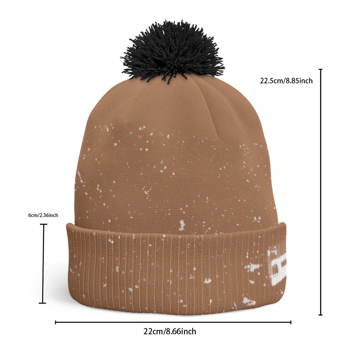 Splash Debris Pom Pom Beanie