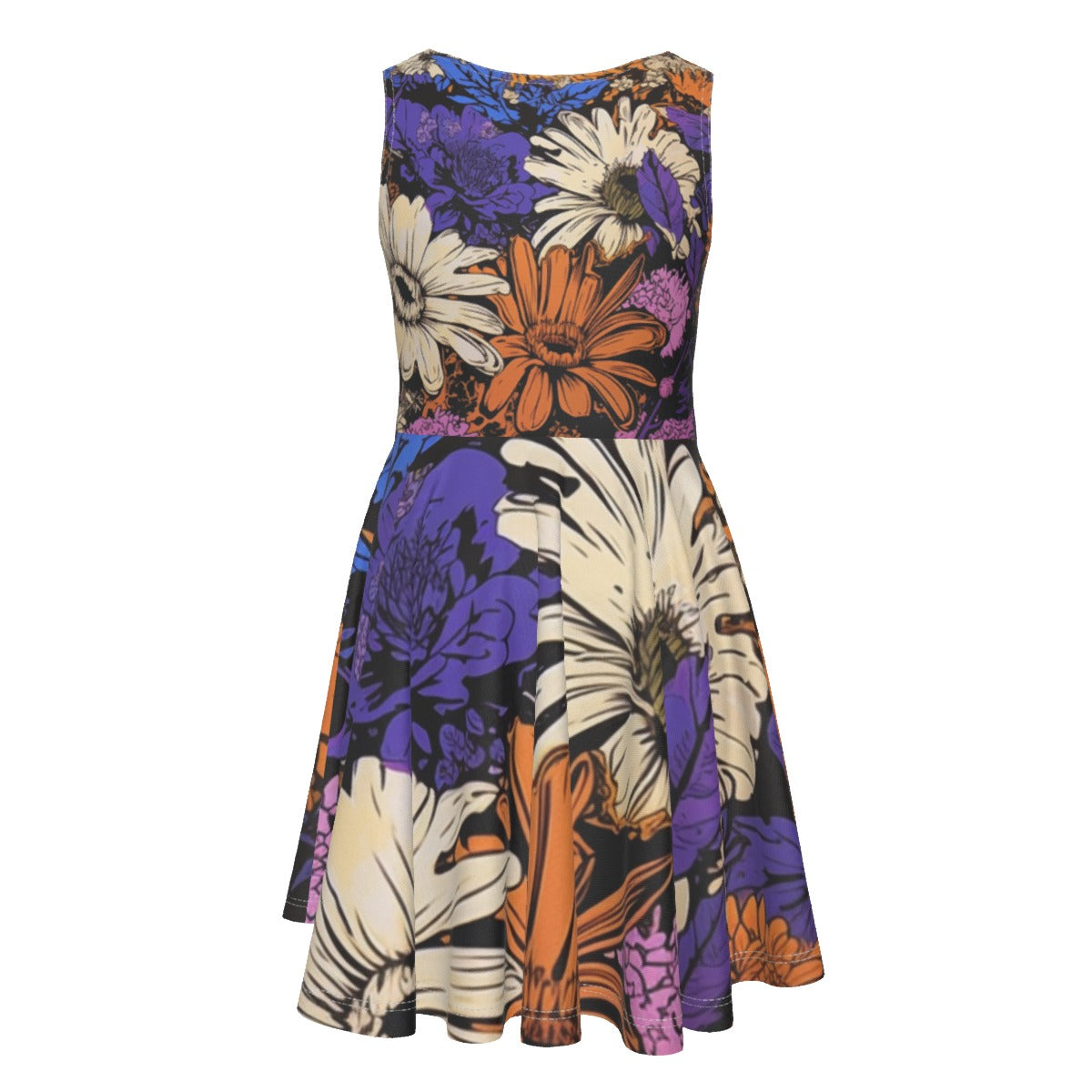 Ultimate Flowers Kid's Sleeveless Vest Dress