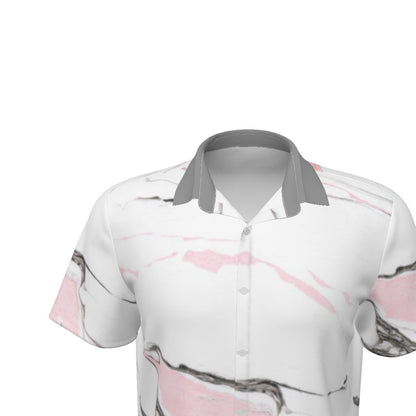 Pink Shower Men's Short Sleeve Shirt Set