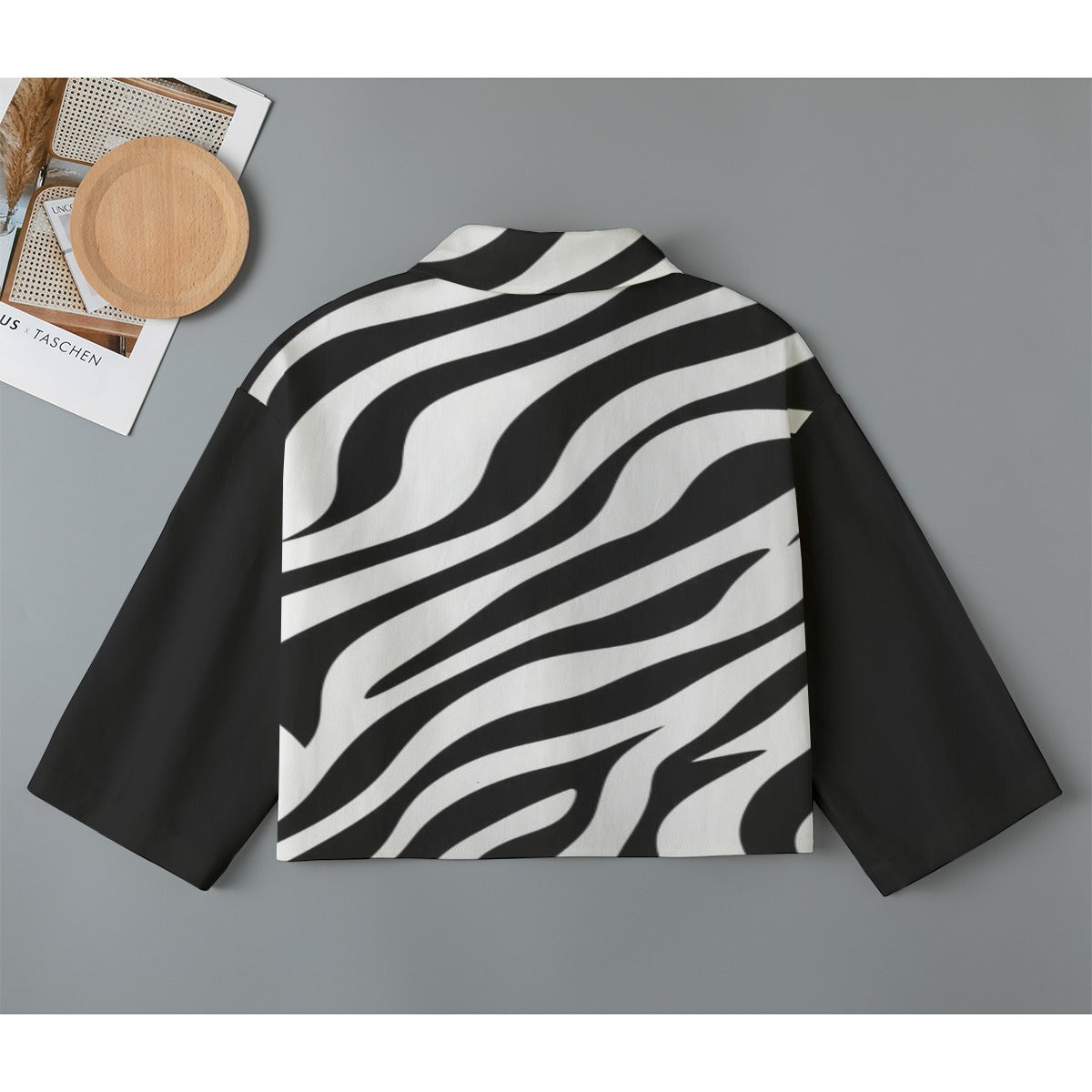 Zebra Split Women's Cropped Jacket