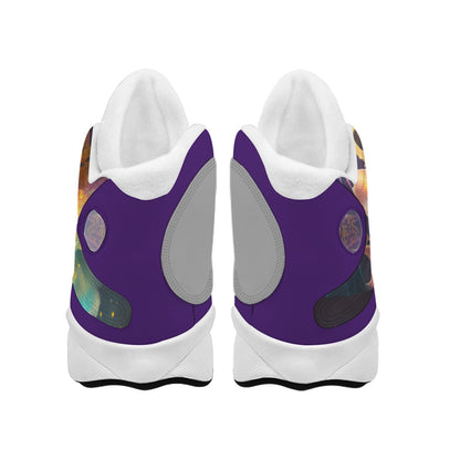 Men's "Purple Passion" Curved Basketball Shoes With Thick Soles