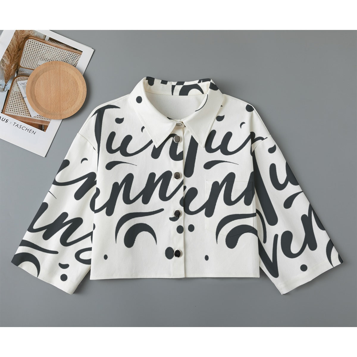 Blue Ink Women's Cropped Jacket