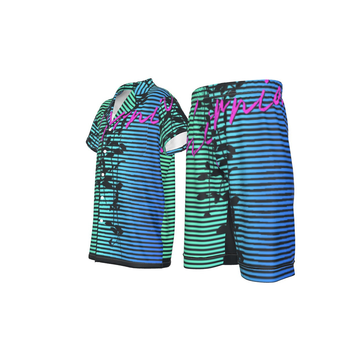 LV Kid's Imitation Silk Short Pajamas