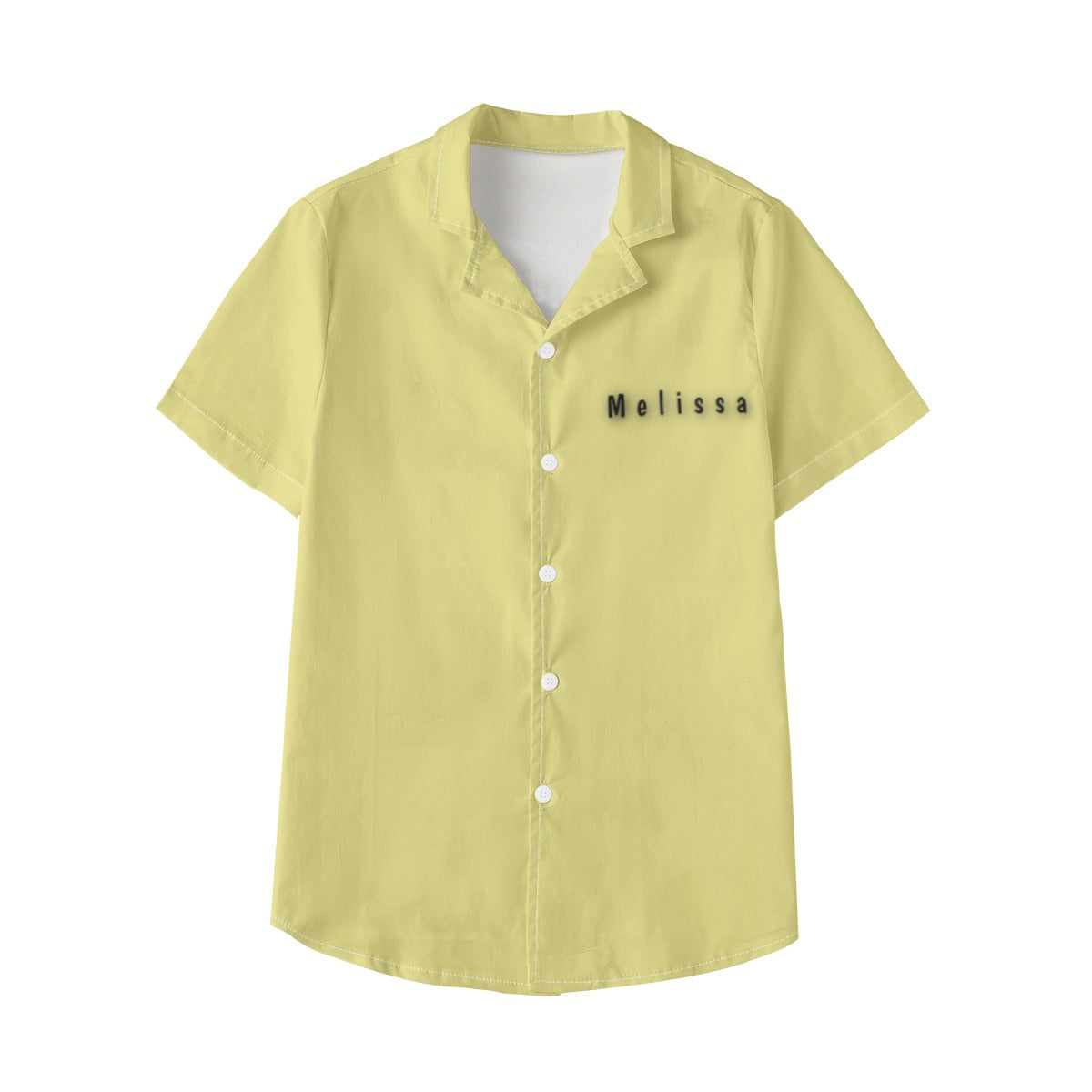 School Yellow Button Up Kid's Hawaiian Vacation Shirt | 115GSM Cotton poplin