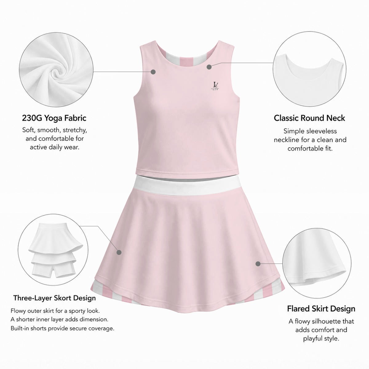 Khaiya's Pinky Skirt Set