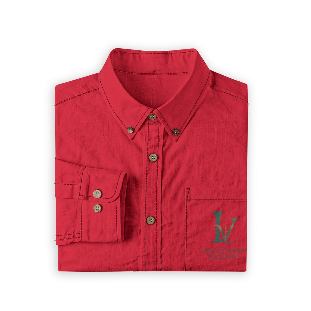 Rugged Touch logo Men's Cotton Long Sleeve Shirt