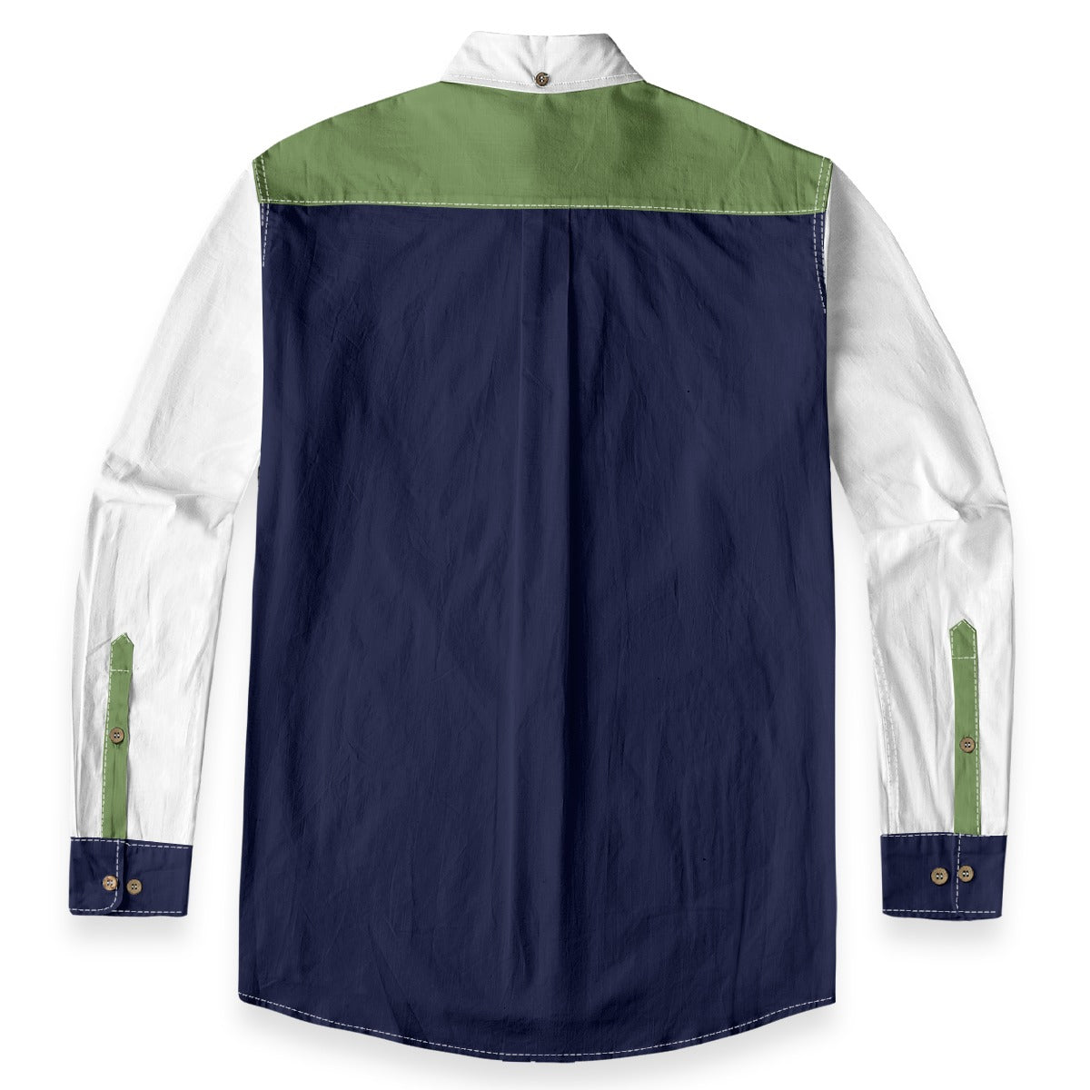 Color block Men's Cotton Button Up Shirt