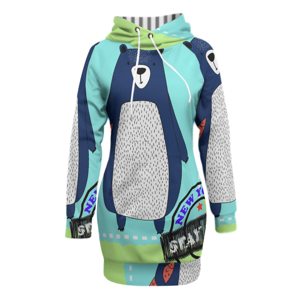 Berry Blue Pullover Hoodie Dress