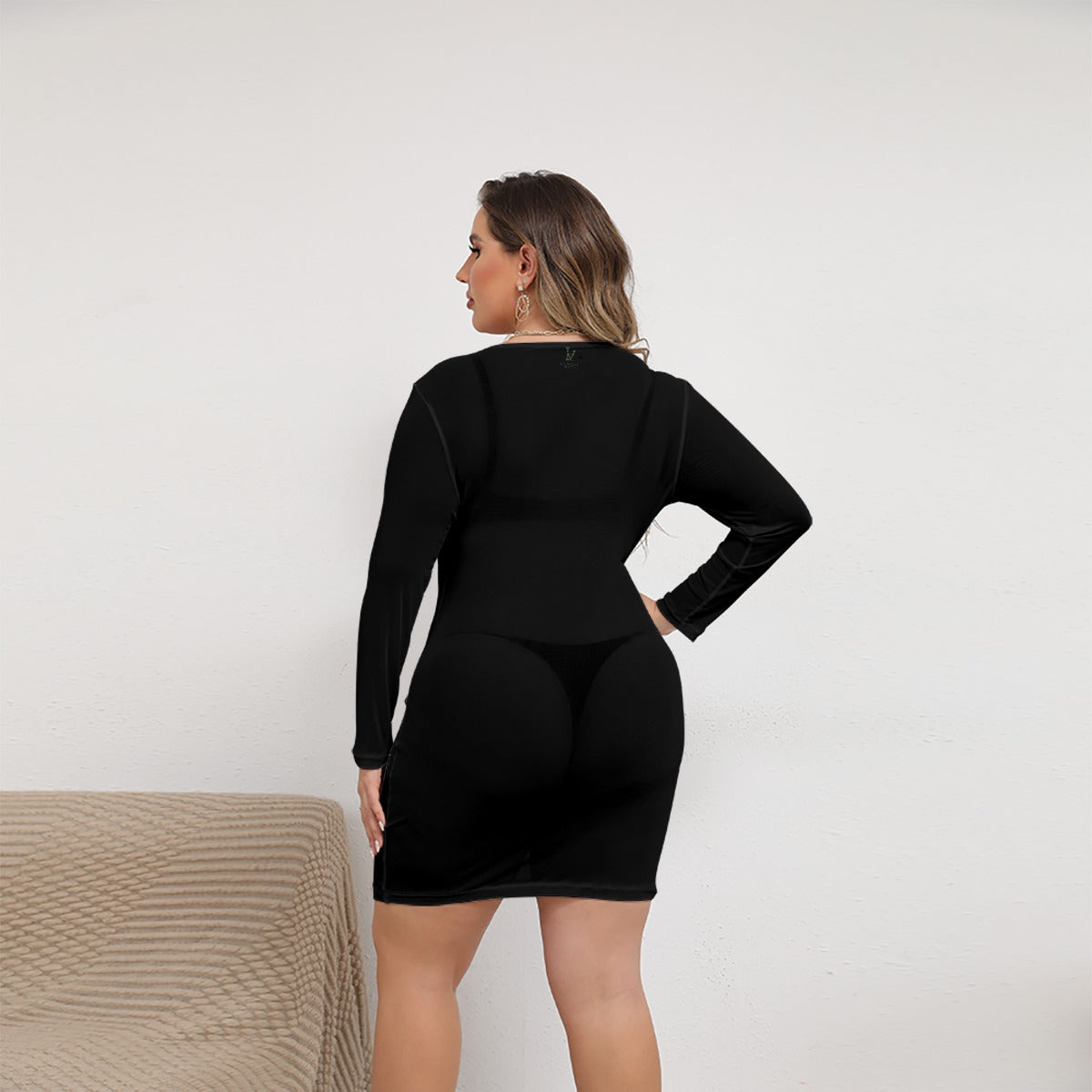 Catch Me Women's Mesh Dress (Plus Size)