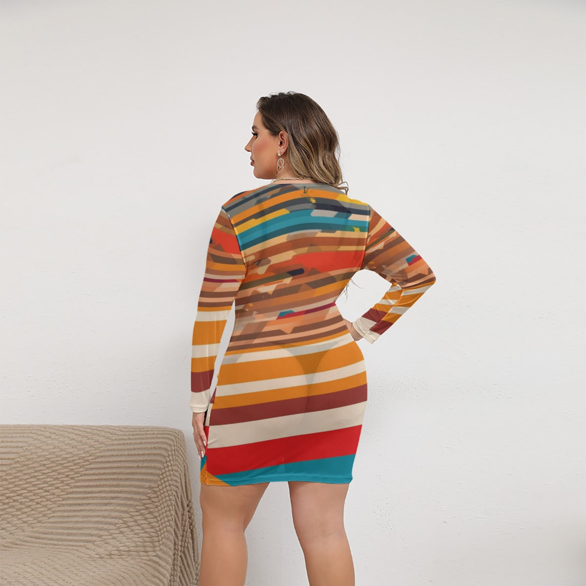 Catch Me Women's Mesh Dress (Plus Size)