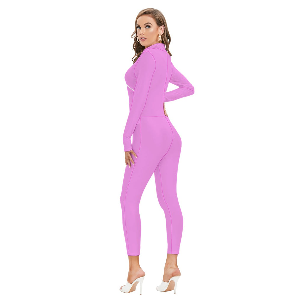 Women's Long Sleeved Catsuit with Zipper