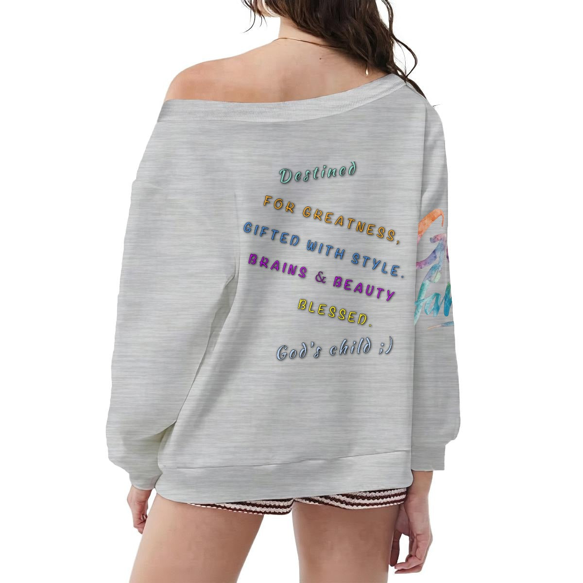 God's Child Women's Off-Shoulder Sweatshirt