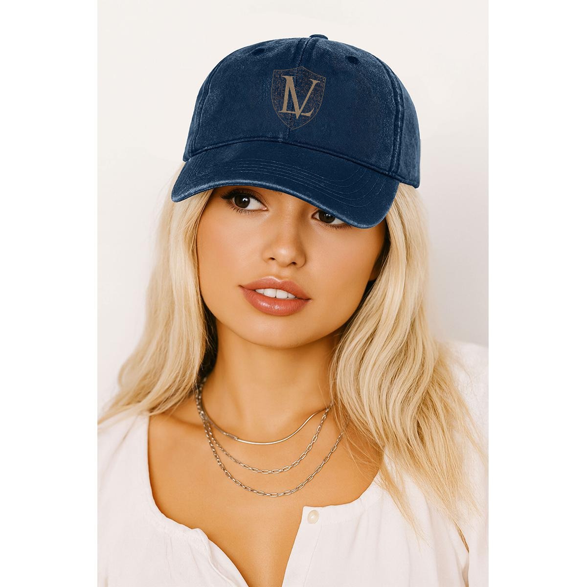 Logo Washed Denim Baseball Cap