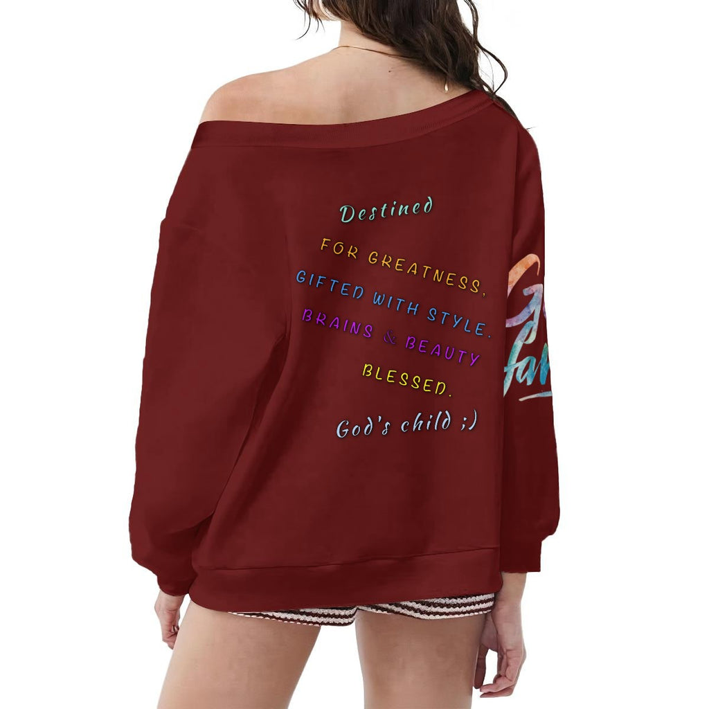 God's Child Women's Off-Shoulder Sweatshirt