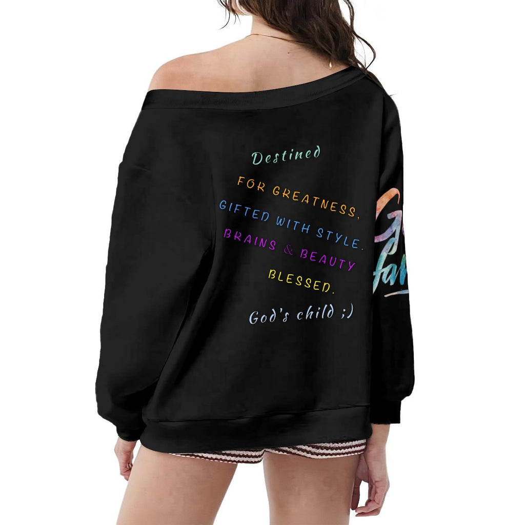 God's Child Women's Off-Shoulder Sweatshirt