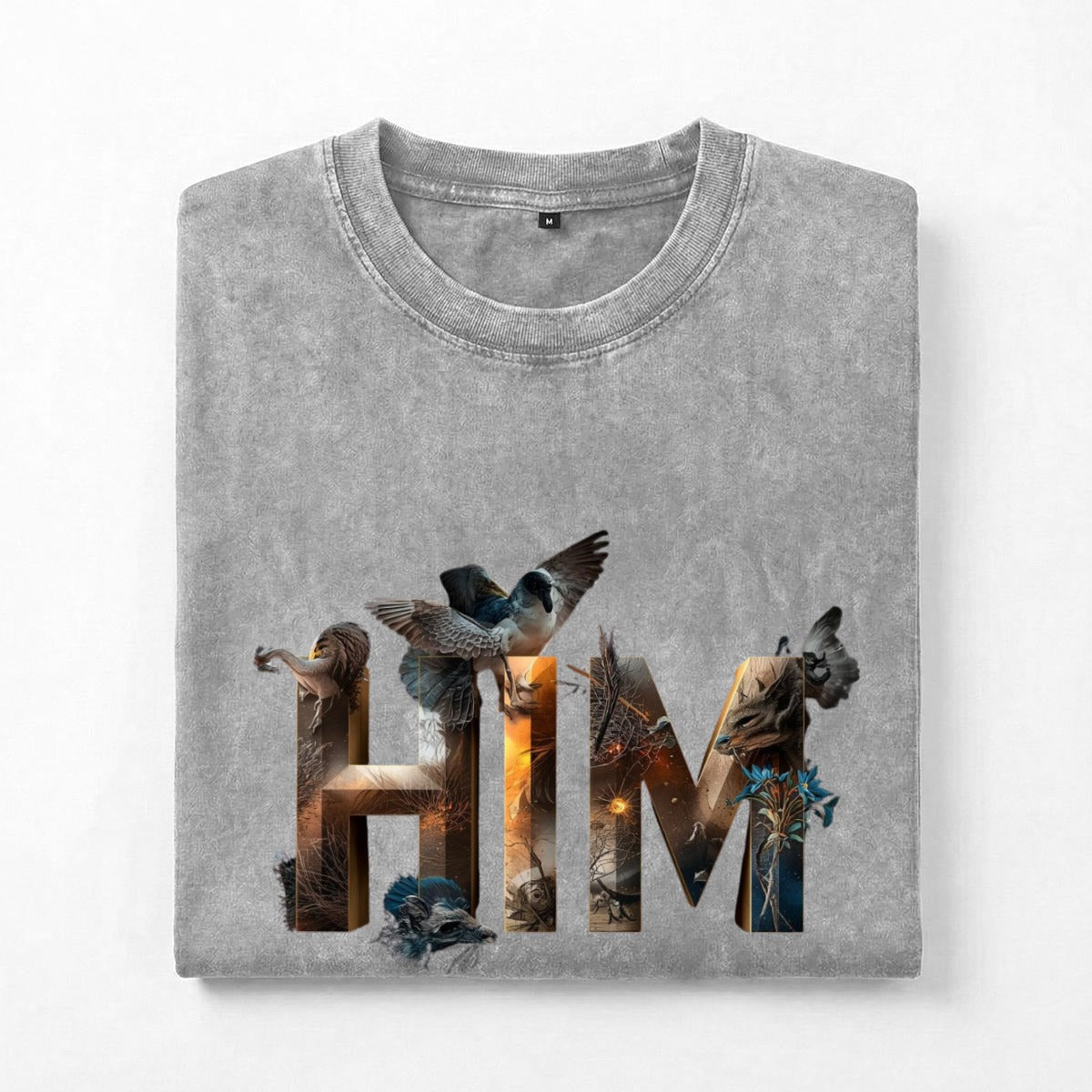 Him LV Men's washed T-shirt