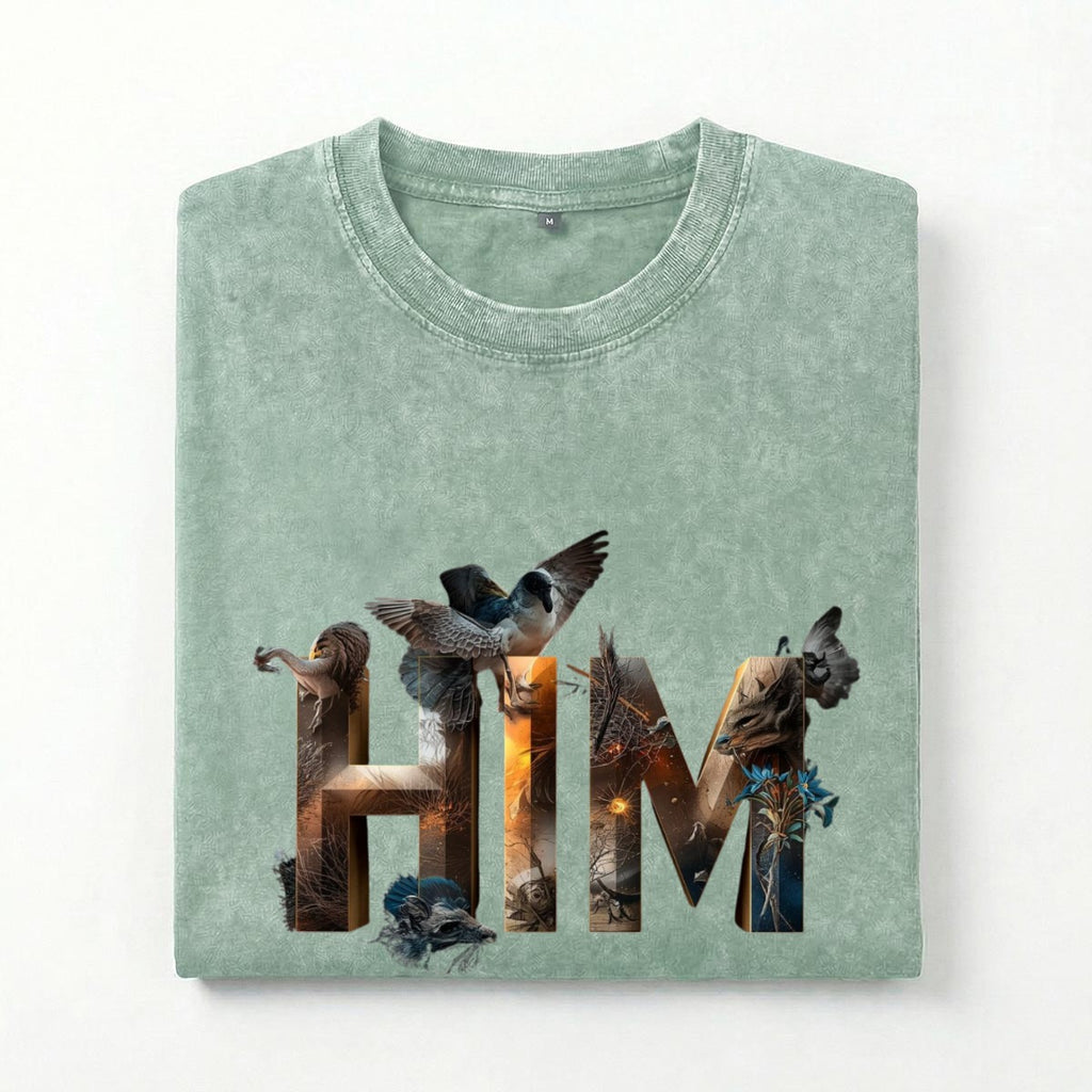 Him LV Men's washed T-shirt