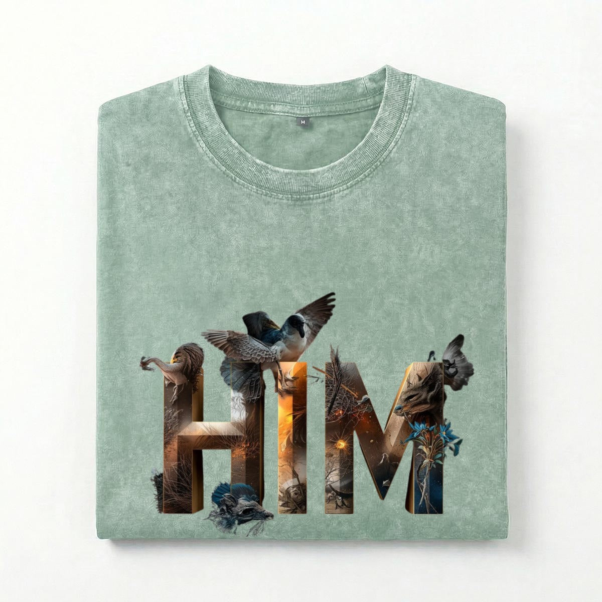 Him LV Men's washed T-shirt