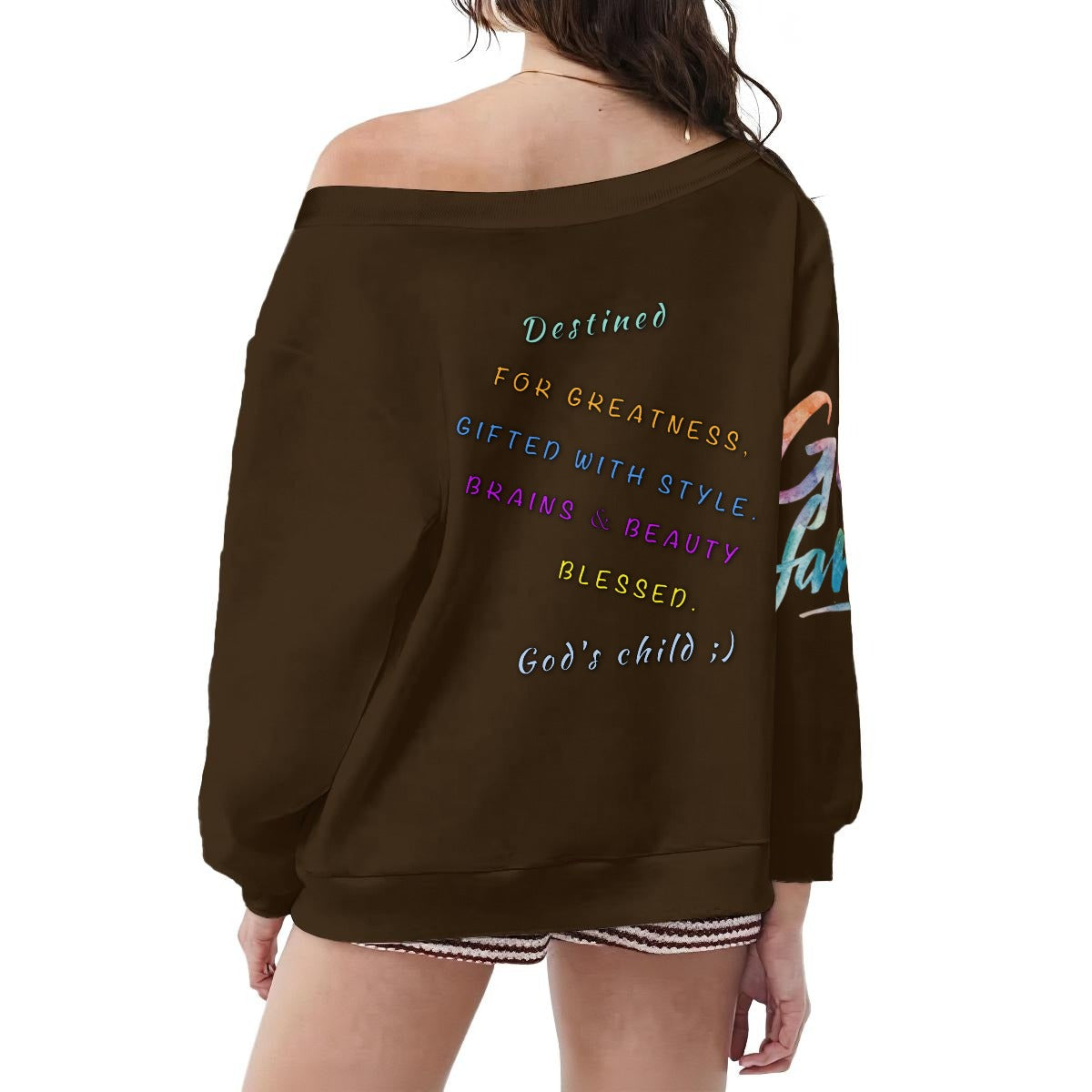 God's Child Women's Off-Shoulder Sweatshirt