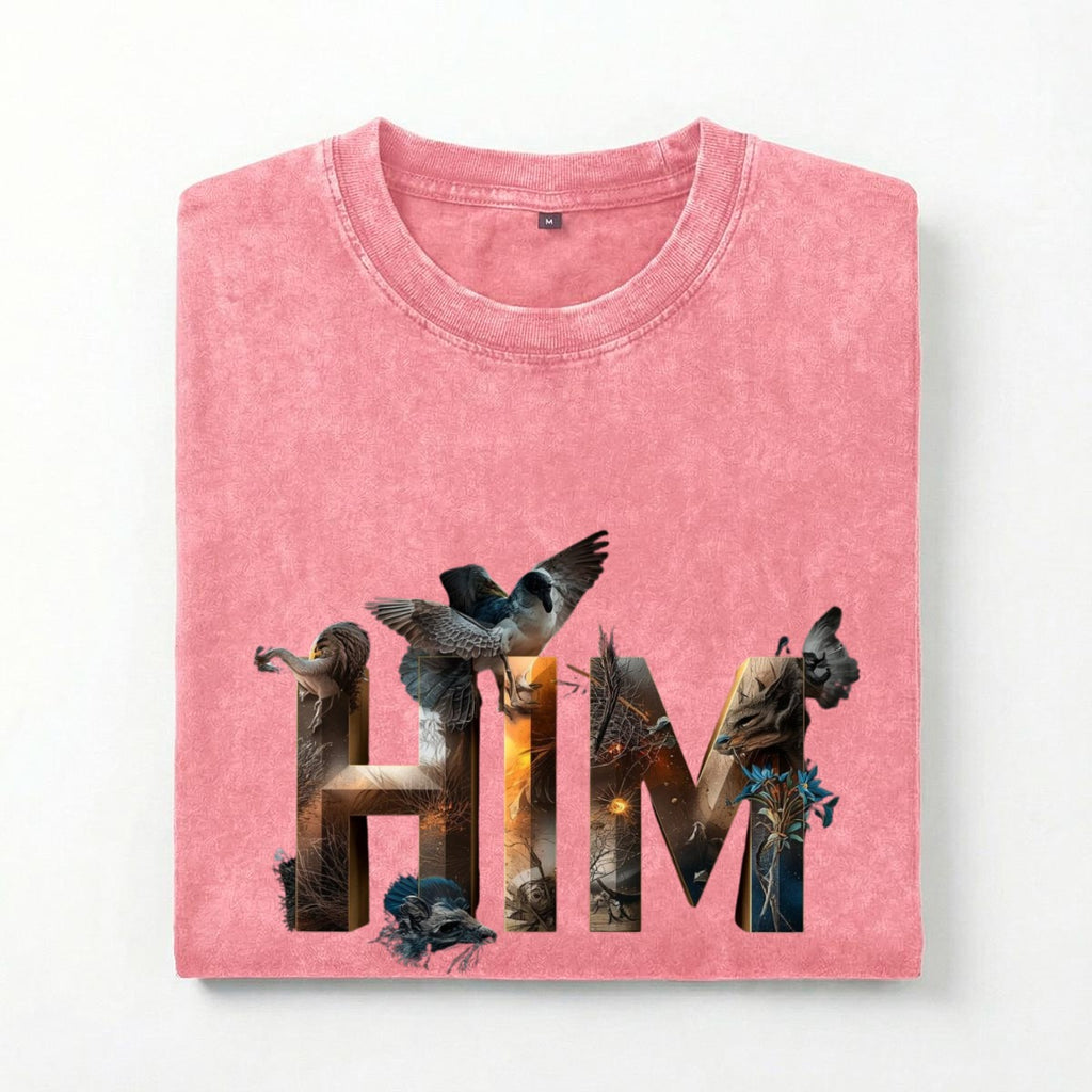 Him LV Men's washed T-shirt