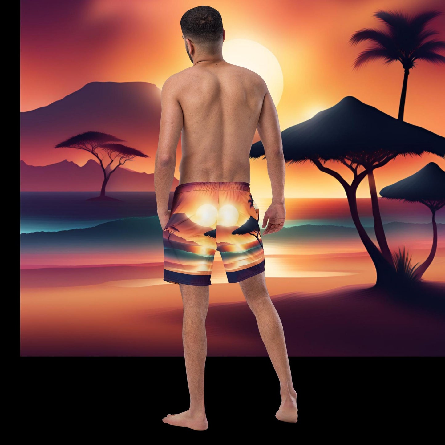 Sunset Men's swim trunks